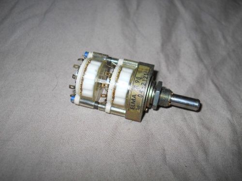 New elma panel mount rotary selector switch, 12 position, dual deck, 1/4&#034; shaft for sale
