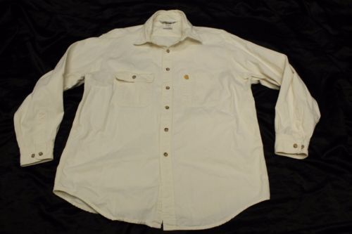 Carhartt Natural Cott Twill Triple Seams Shirt Mens XL R VGC USA
