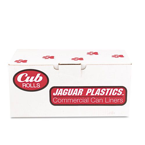 Cub Commercial Low-Density Roll Can Liners, .5 mil, 24&#034; x 32&#034;, White, 250/Carton