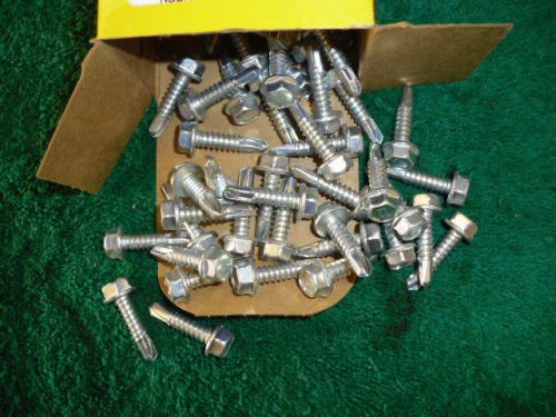 Lawson self-drilling screws hex washer head  1/4 -14x 1&#034; qty 50 perma plate for sale