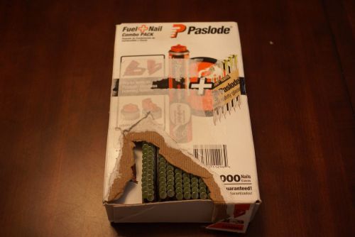 New Paslode Fuel + Nail Combo Pack; 2&#034; x .113 Galv Ring, 30-Degree 650564