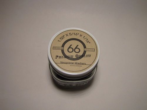 66 rubber washers in a mason jar | 1.50&#034; x 5/16&#034; x 1/16&#034; | neoprene | 1 1/2&#034; od for sale