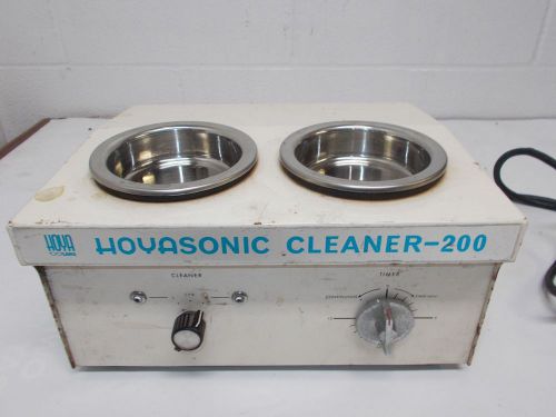 Vintage Hoya Hoyasonic 200 Ultrasonic Lens/Jewelry Cleaner Cleaning System Works