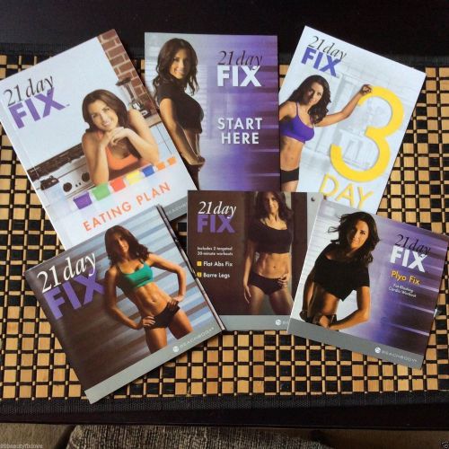 21 Day Fix Workouts DVDs &amp; Eating Guides Package Good condition! Fast shipping!