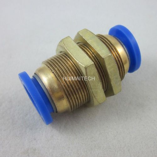 2pcs pneumatic bulkhead connector 12mm m22 push in fittings air/water hose tube for sale
