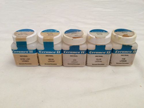 Ceramco II, Vacuum Porcelain, Incisal, Used, 5 Containers