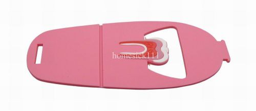 5Pcs Rubber Tooth Business Name Card Holder Case Display Stand G207 Pink hom