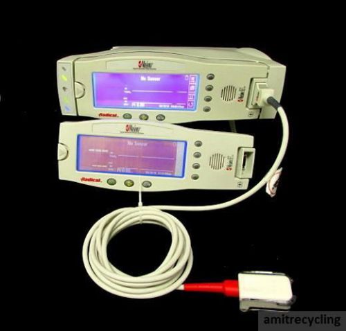 Lot masimo radical handheld pulse oximeter spo2 v4 w/ finger probe extension for sale