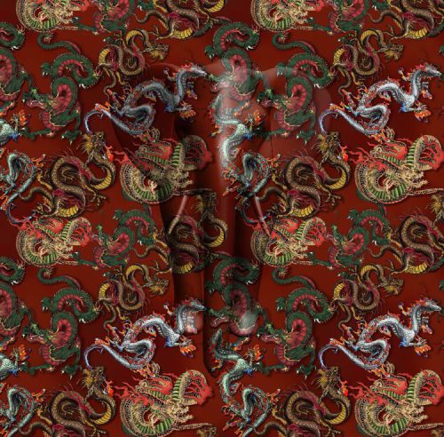 One square meter (10 sqft) of chinese dragons hydrographic film for sale