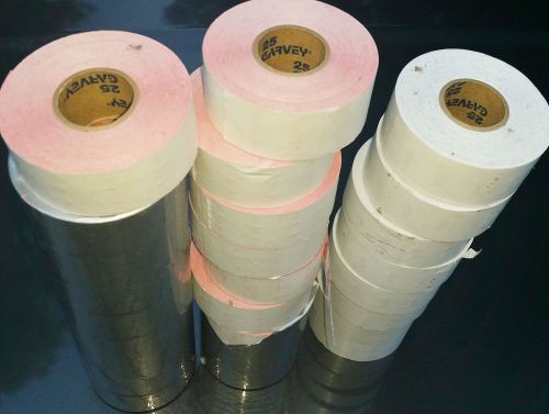 Lot of garvey 25 label rolls for the garvey 25-88 price gun for sale