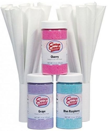 Cotton candy express fun pack with floss sugar and cones for sale