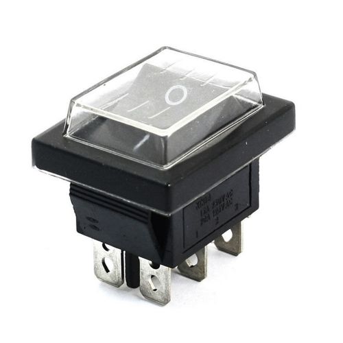 Ac250v 16a 125v 20a dpdt 6pin 2 position rocker switch w waterproof cover 12v for sale