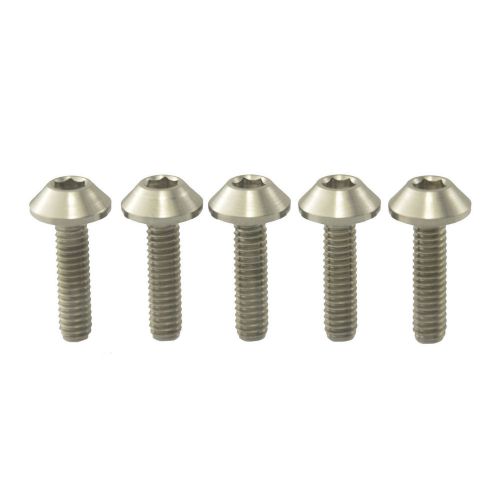 5PCS Titanium Ti M5x18mm Allen Button Hex Socket Tapered Head Bolt Screw Bolts