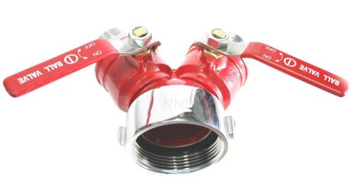 3 way ball valve siamese 2-1/2&#034; x 1-1/2&#034; x 1-1/2&#034; nst fire hose connection for sale