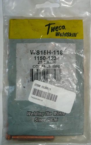 TWECO WELDSKILL CONTACT TIPS- PK OF 25-WS15H-116-NEW