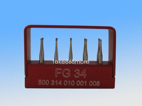 10*SBT Tungsten Carbide Steel Inverted cone drills/burs FG34 Friction Grip 1.6mm