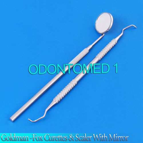 GOLDMAN-FOX Curettes &amp; Scalers With Mirror Dental Instruments