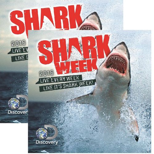 NEW Set/2 Discovery Channel&#039;s Shark Week Themed 2016 Wall Calendar w/ Fun Facts