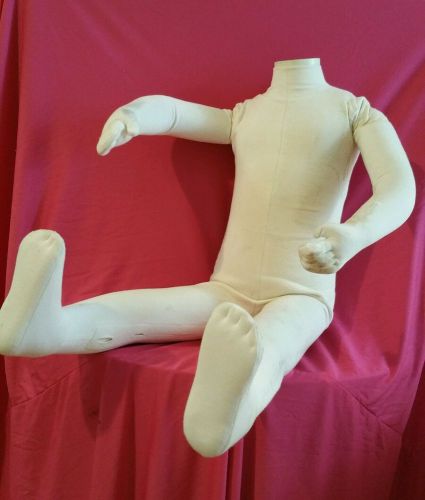 Mannequin Toddler Full Soft Body no Head Flexible Armature