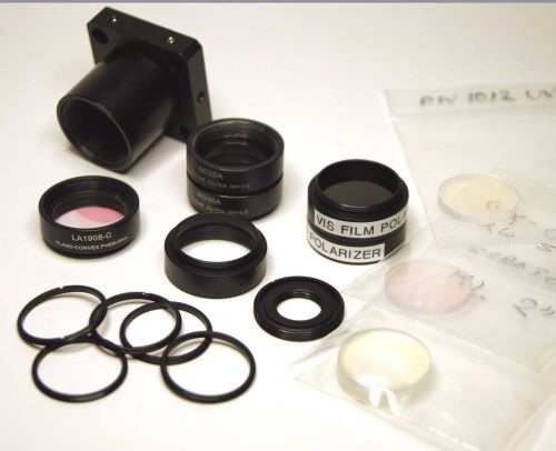 Thorlabs 30mm cage system parts assortment sm1 tubes, lenses etc. for sale
