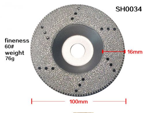 60# 4&#034; Silver Grinding Wheels Disc with Hole Jagged Edge for Angle Grinder New
