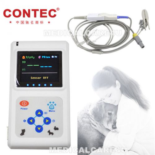 Contec New Veterinary CMS60D Hand-held OLED Pulse Oximeter With Vet Probe,FDA+SW