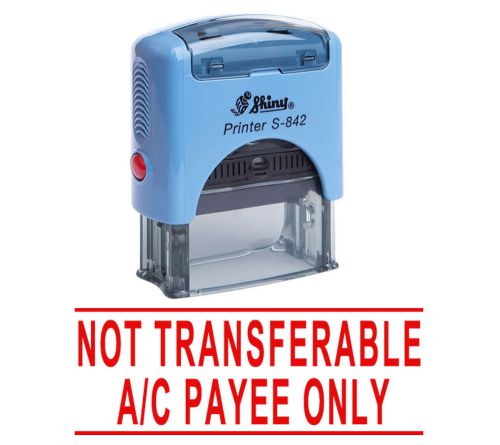 Office Stationary NOT TRANSFERABLE A/C PAYEE ONLY Self Inking Rubber Shiny Stamp