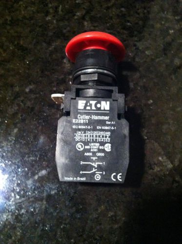 Eaton cutler hammer red e stop with (1) e22b11 and (1) e22b1 contacts for sale
