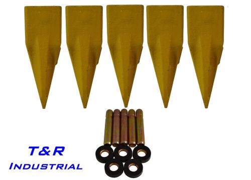 5pack 1U3352 Cat Style Single Tiger Bucket Digging Teeth w/Pins &amp; Retainers