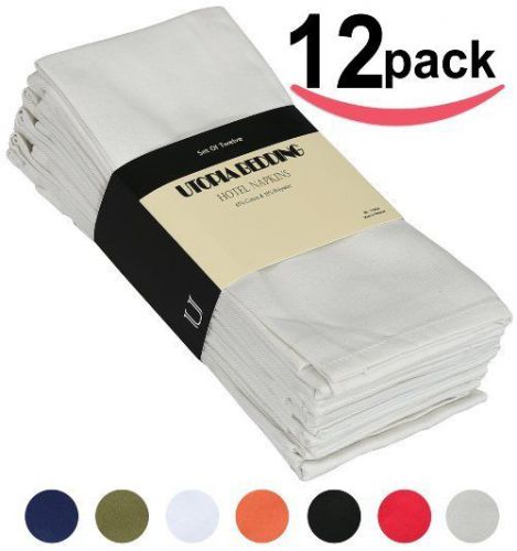 Utopia 12 Premium Cloth Napkins Soft And Durable Generous Size 18&#034; x 18&#034; Ivory