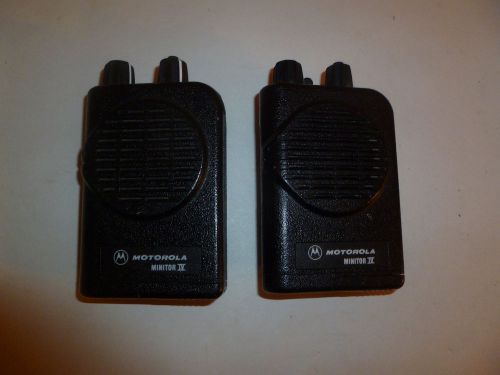 TWO Motorola Minitor IV 4 151-158.9 MHz Stored Voice Fire EMS Pager Case Issues