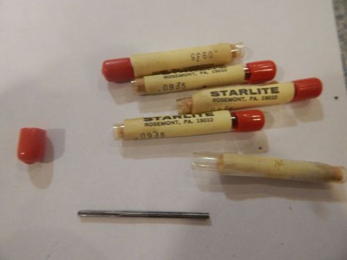 &#034; Starlite&#034; Solid Carbide Reamers 2.375 mm, # 448110 lot of 5 pcs.
