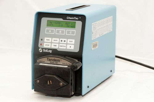 Scilog chemtec cp-8 w/ tandem 1081 peristaltic metering pump 60 psi 8rpm for sale