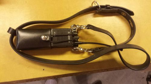 Boston Leather Radio Strap and Radio Pouch for HT1000 Sized Radios #6543 XL New