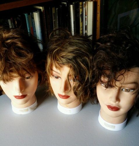 12&#034; Mannequin Head&#039;s Rubber with Plastic base Cosmology Store Display