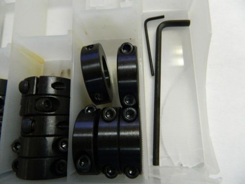 Generic Collar Clamp Kit #110 G2SC BLACK OXIDE 2 PIECE CLAMPING 1/4 1 SPLIT