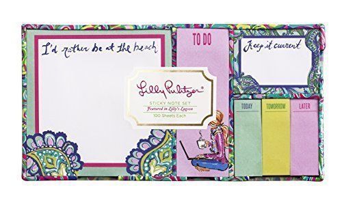 Lilly Pulitzer Sticky Note Set, Lilly&#039;s Lagoon SHIPS TODAY