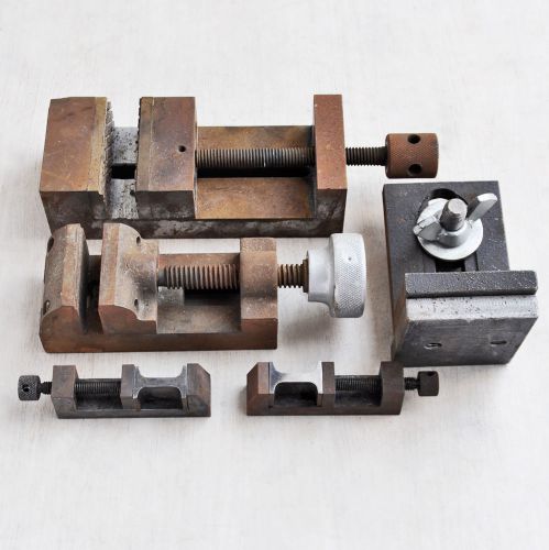 Vintage metal vise lot - lss co mini yankee 992 - machinist workholding tools for sale