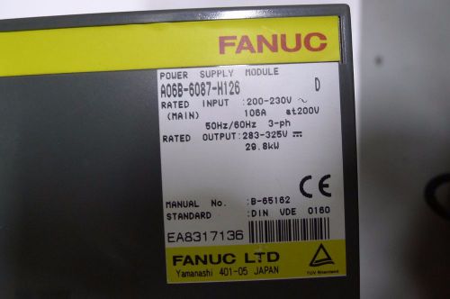 Used FANUC Power Supply Module A06B-6087-H126 A06B6087H126