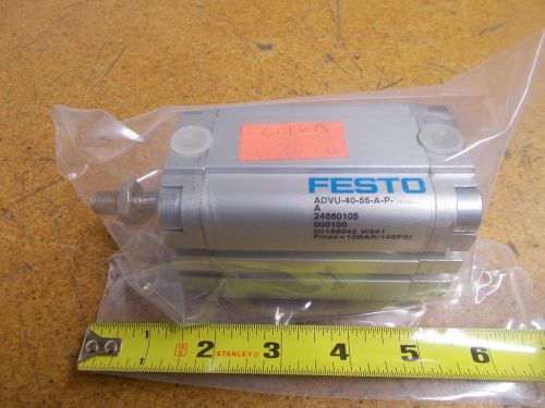 FESTO ADVU-40-55-A-P-A Cylinder 24660105 10Bar 145PSI Gently Used