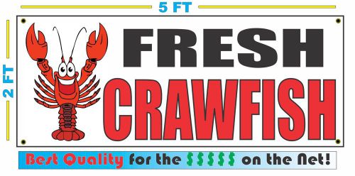 FRESH CRAWFISH BANNER Sign NEW Larger Size Best Quality for the $$$