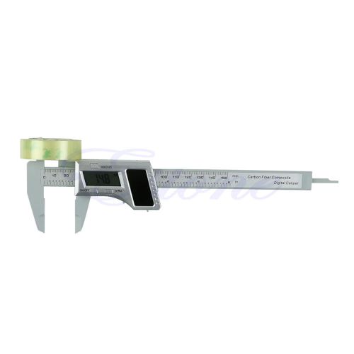 Solar digital caliper 150mm carbon fiber composite lcd vernier gauge micrometer for sale