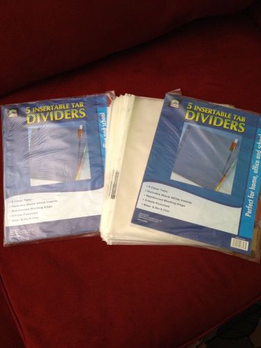 Lot Of TWO sets of dividers + 40 sheet protectors, see details Make Offers!