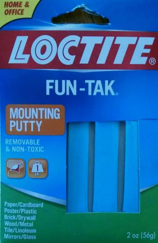 Loctite Fun-Tak 4 Strip Pack. 2 oz.  Mounting Putty, Blue, Home, Office, School