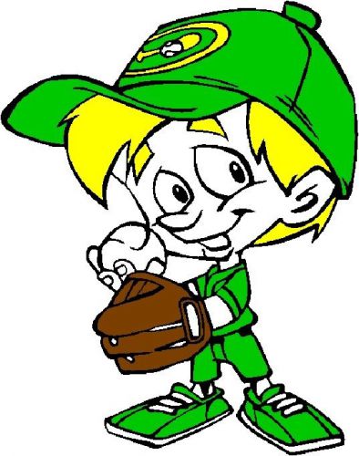30 Custom Little Green Baseball Kid Personalized Address Labels