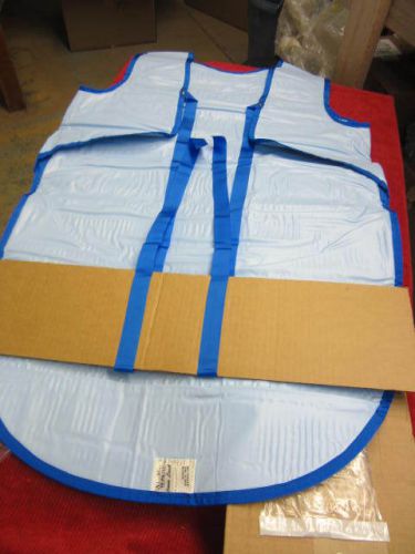Shielding intl 5mm x-ray protective apron blue new nos for sale