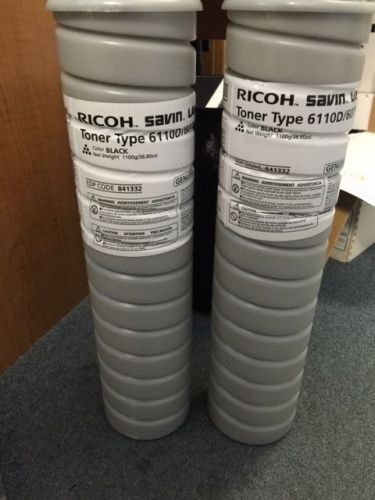 Genuine BRAND new  RICOH Toner Type 6110D/6075/6110D Black #841332  lots of 2