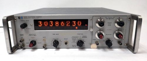 HP 5245L ELECTRONIC COUNTER DC TO 50 MHz, 5262A TIME INTERVAL UNIT w NIXIE TUBES
