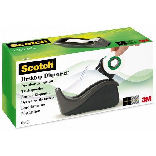Scotch desktop tape dispenser with roll of magic tape, assorted, 3/4 x 450 for sale