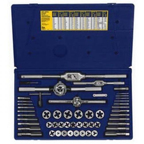 Irwin tools irwin industrial tools 26394 metric tap and hex die set, 53-piece for sale